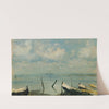 Blick von Mestre auf Venedig (Lagunenlandschaft) by Leopold Carl Müller