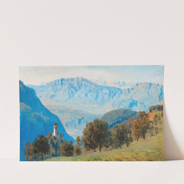 Blick von Oberbozen auf die Mendel und Brenta by Anton Hlavacek