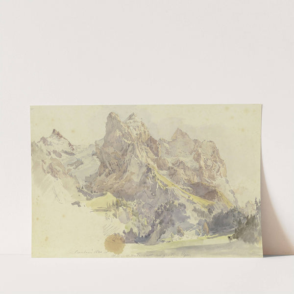 Blick von Rosenlaui auf das Wetterhorn und den Eiger by Johann Nepomuk Rauch