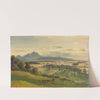 Blick von Salzburg gegen Bayern mit dem Dorf Liefering und dem Hochstaufen by Josef Mayburger