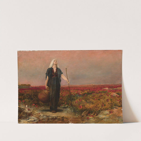 Blind woman in the field by Bruno Piglhein