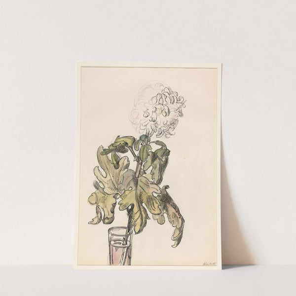 Bloeiende chrysant, in een vaasje by Barbara Elisabeth van Houten