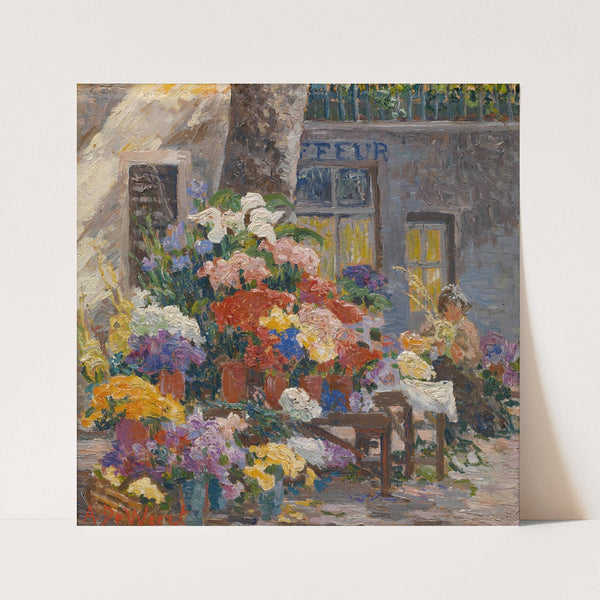 Bloemenmarkt in Menton (Côte d’Azur) (1928) by Anna De Weert