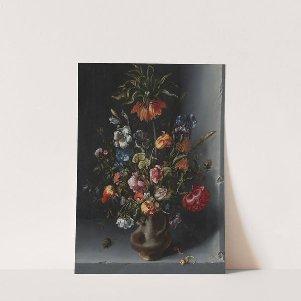 Bloemstilleven met een keizerskroon in een stenen nis by Jacob Vosmaer