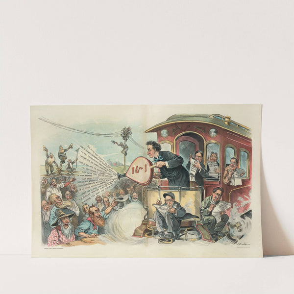 ‘Blowing’ himself around the country (1896) by John Samuel Pughe