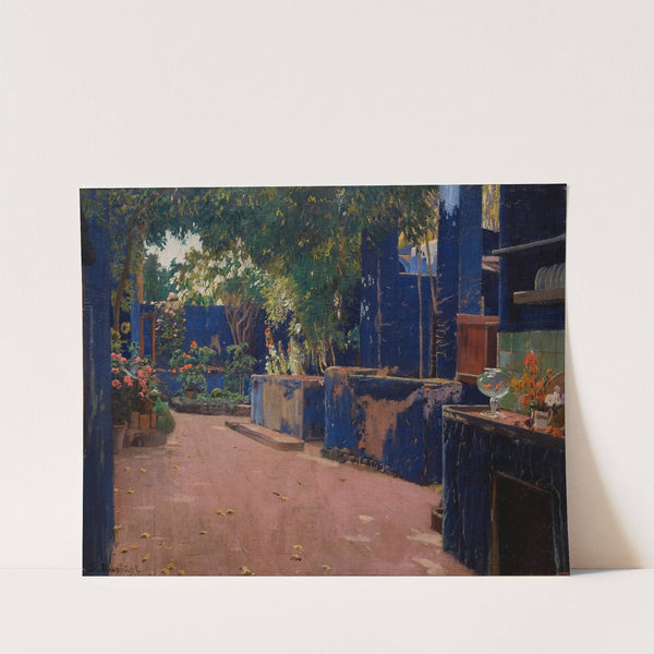Blue Courtyard. Arenys de Munt by Santiago Rusiñol