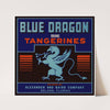 Blue Dragon Brand Tangerines Label (1930-1950)