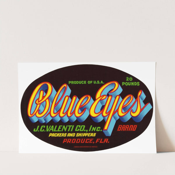 Blue Eyes Brand Produce Label (1930-1950)