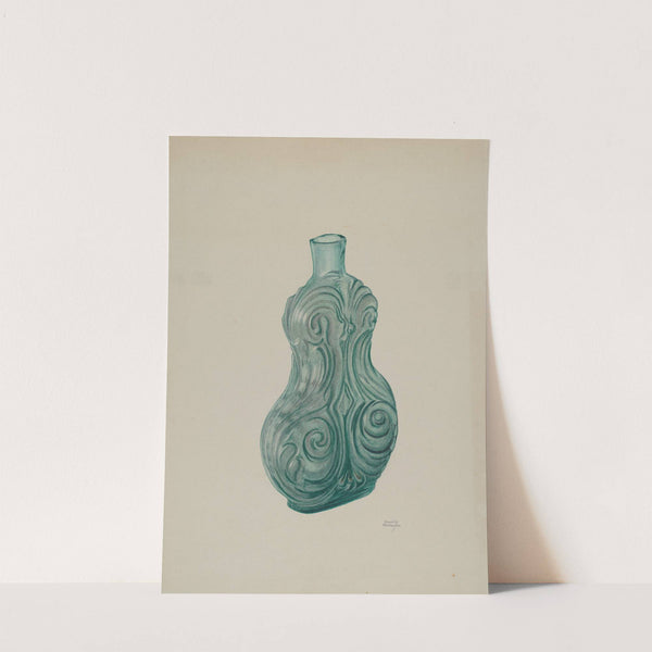 Blue-Green Corset Flask by Beverly Chichester