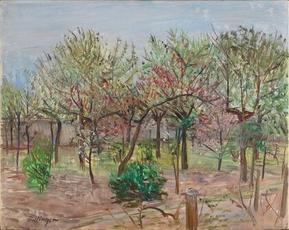 Blühender Obstgarten