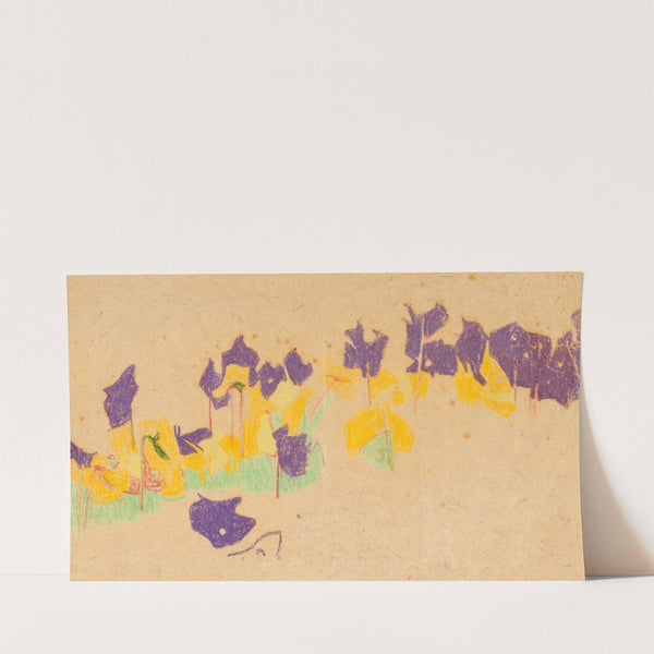 Blumen im Schlossgarten Krumau (1908) by Egon Schiele