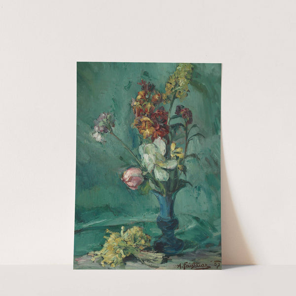 Blumen in blauer Vase und Schlüsselblumenstrauß (1907) by Anton Faistauer