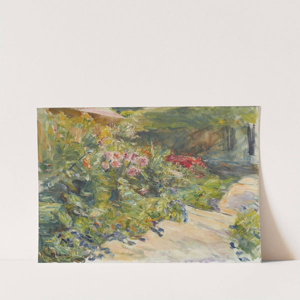 Blumenstauden am Gärtnerhaus nach Osten (1928) by Max Liebermann