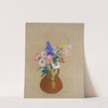 Blumenstrauß in brauner Tonvase by Odilon Redon