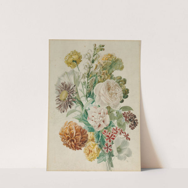 Blumenstrauß mit Rose und Dahlie by Leopold von Stoll