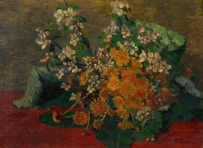 Blumenstück (Löwenzahn und Apfelblüten) (1902)