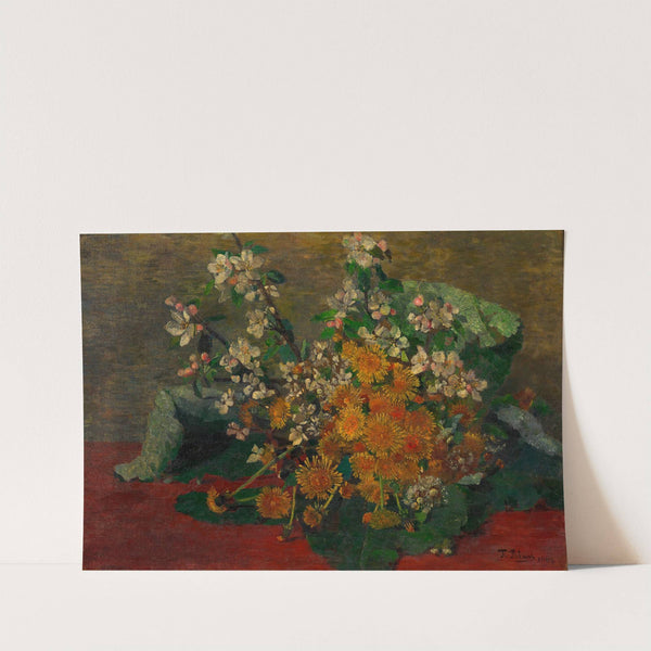 Blumenstück (Löwenzahn und Apfelblüten) (1902) by Tina Blau