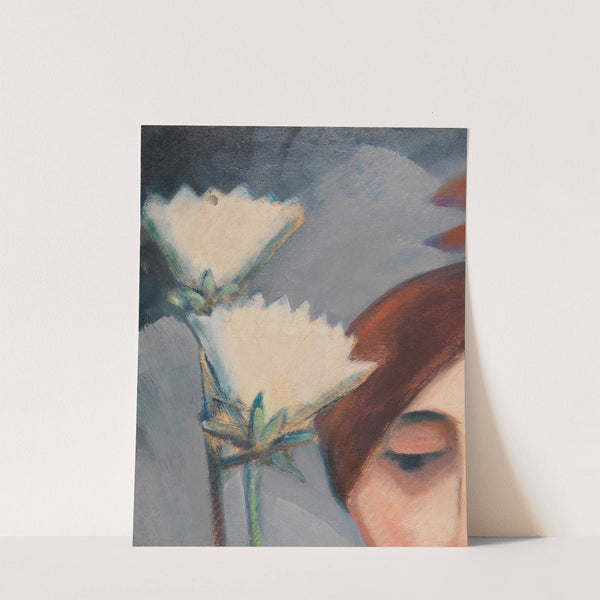 Blüten und weiblicher Kopf by Dorothea Maetzel-Johannsen