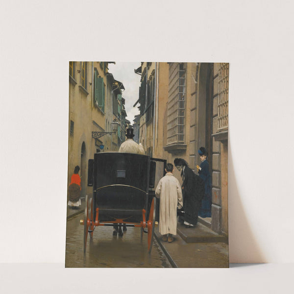 Boarding the carriage, Rome by Raffaello Sorbi