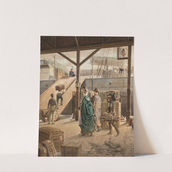 Boarding the ship for New York by Louis-Auguste-Georges Loustaunau