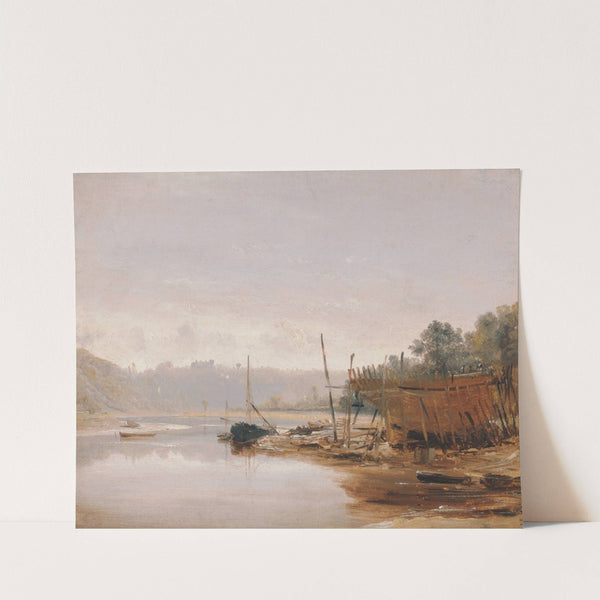Boat Building near Dinan, Brittany (ca. 1838) by Francis Danby