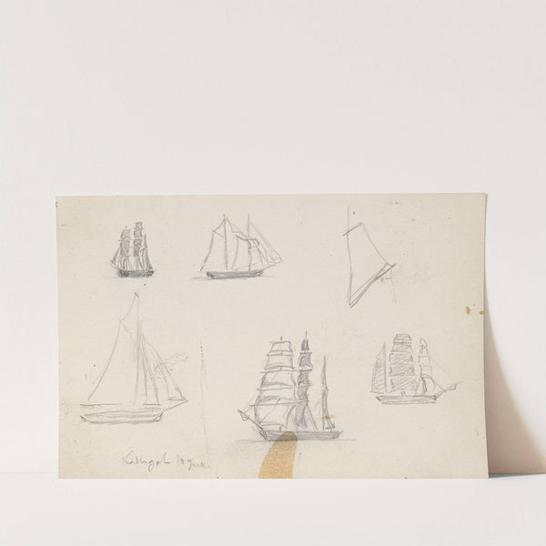 Boat Studies, Kattegat by Hans Gude