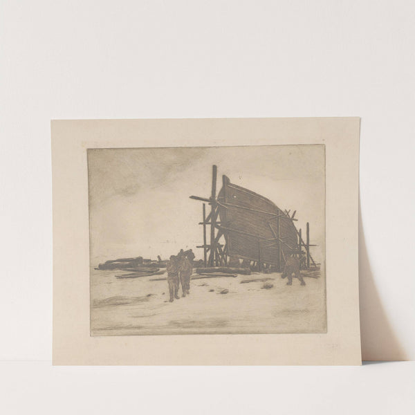 Boat under construction by Henri-Charles Guérard