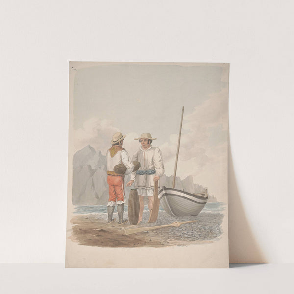 Boatman and Medianero of Garachics, Tenerife (1828) by Alfred Diston