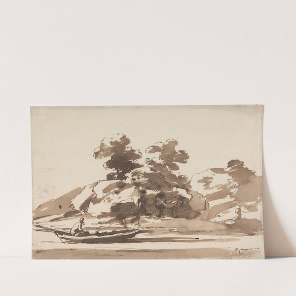 Boatman in a Punt by Richard Cooper the Younger