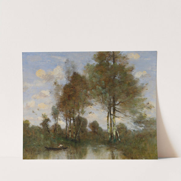 Boatman On A River by Paul Désiré Trouillebert