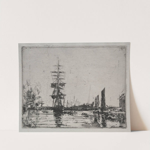 Boats at Anchor (late 1800s) by Eugène Boudin