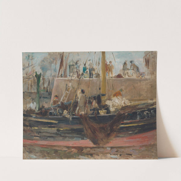 Boats at quay (1886) by Berthe Morisot
