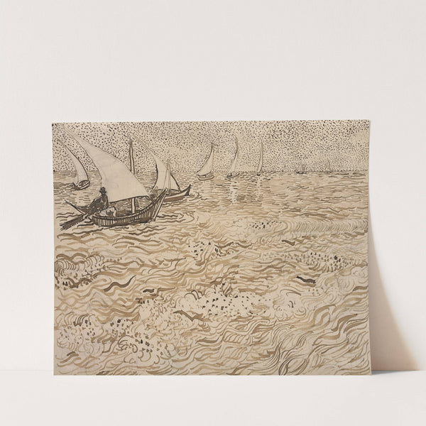 Boats at Saintes-Maries (1888) by Vincent van Gogh