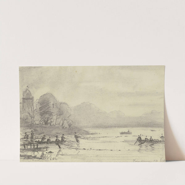 Boats at the Chiemsee by Friedrich Ernst Morgenstern