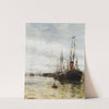 Boats At The Harbor by Edmond-Marie Petitjean