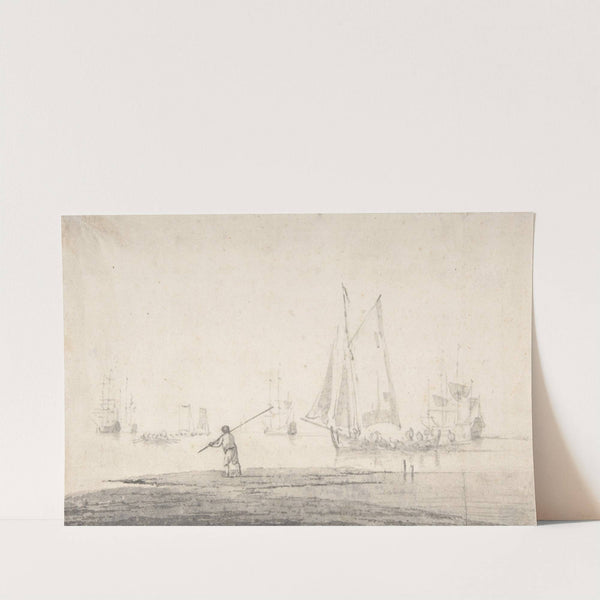 Boats Becalmed by Willem van de Velde the Younger