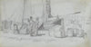 Boats, Figures, Cargo on a Beach (1860s)