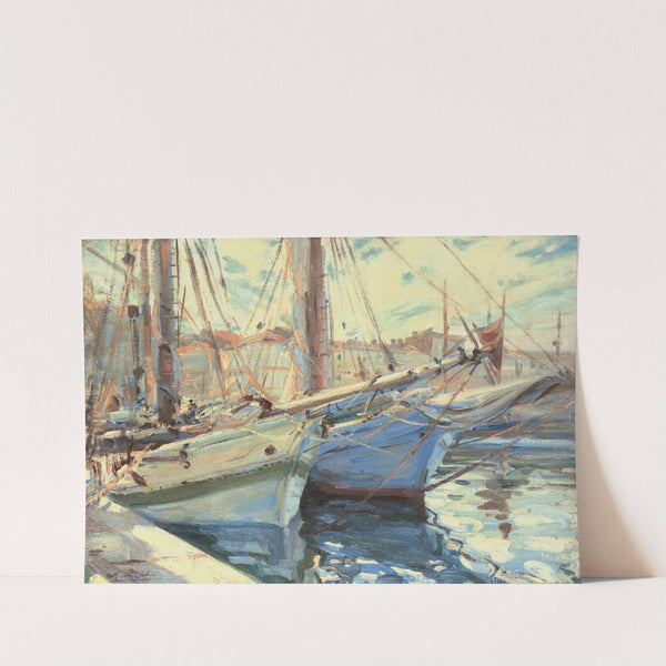 Boats in a harbour, St Tropez by Wilfrid Gabriel de Glehn