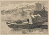 Boats on a River, Windmill in Distance (1809)