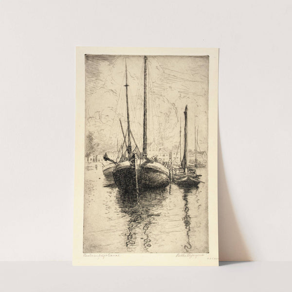 Boats on Delft Canal by Bertha Jaques