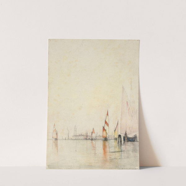 Boats on the Lagoon, Venice by William Gedney Bunce