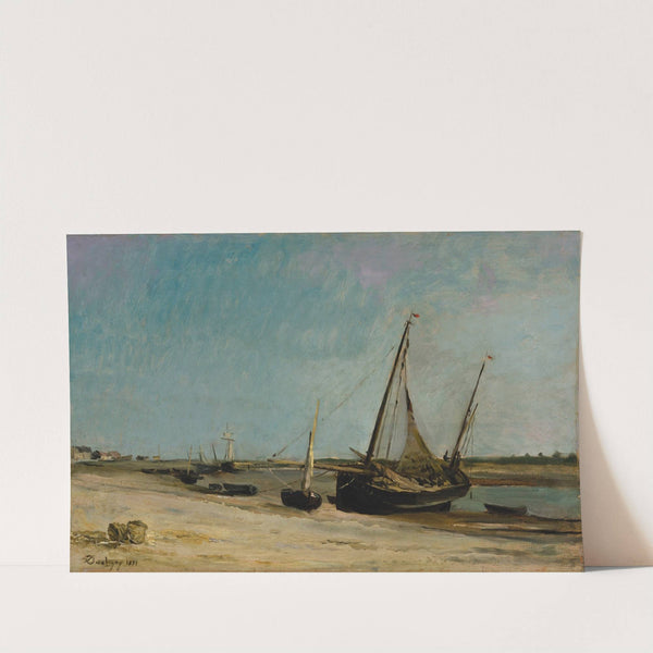 Boats on the Seacoast at Étaples (1871) by Charles François Daubigny