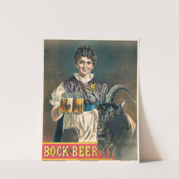 Bock Beer, original Bavarian beer girl & bock by Henry Jerome Schile