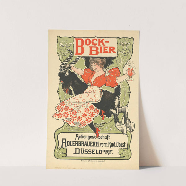 Bock-Bier. Adlerbrauerei Düsseldorf (1900) by Gustav Olms