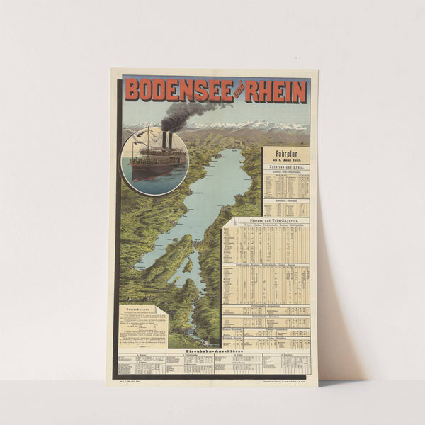 Bodensee und Rhein. Fahrplan ab 1. Juni 1887 (1887) by Johannes Weber