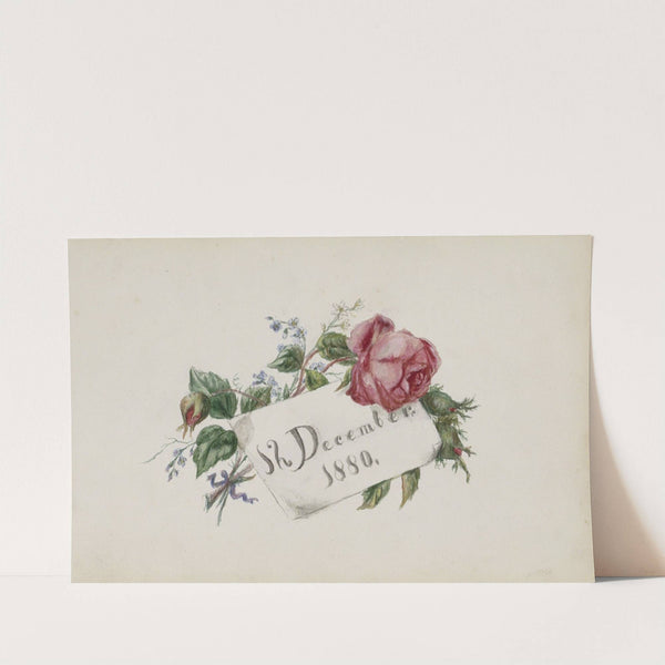 Boeket met bloemen en een vel papier (1880) by Marius Bauer