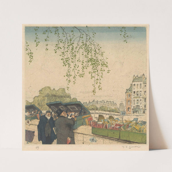 Boekhandelaar op een kade in Parijs (1912) by Tavík František Šimon