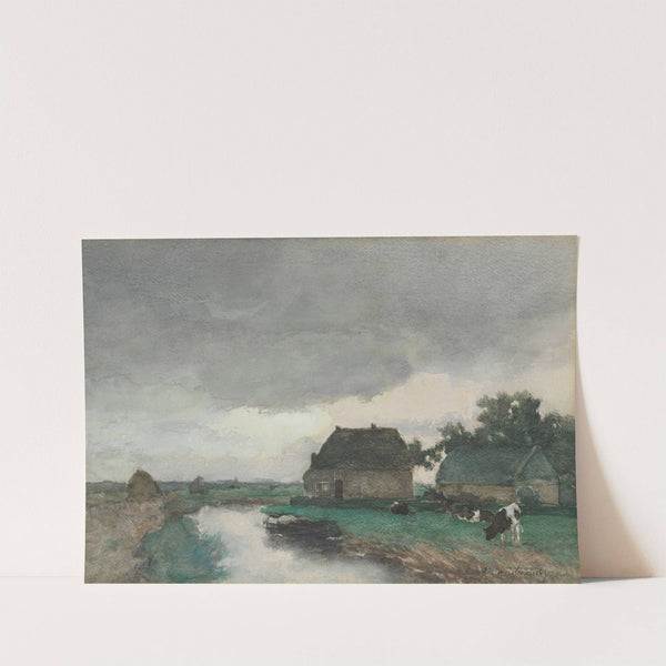 Boerderij met schuur aan een vaart (c. 1834 - c. 1903) by Johan Hendrik Weissenbruch