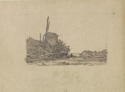 Boerderij met windmolen
