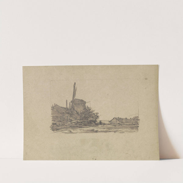 Boerderij met windmolen by Jan Veth